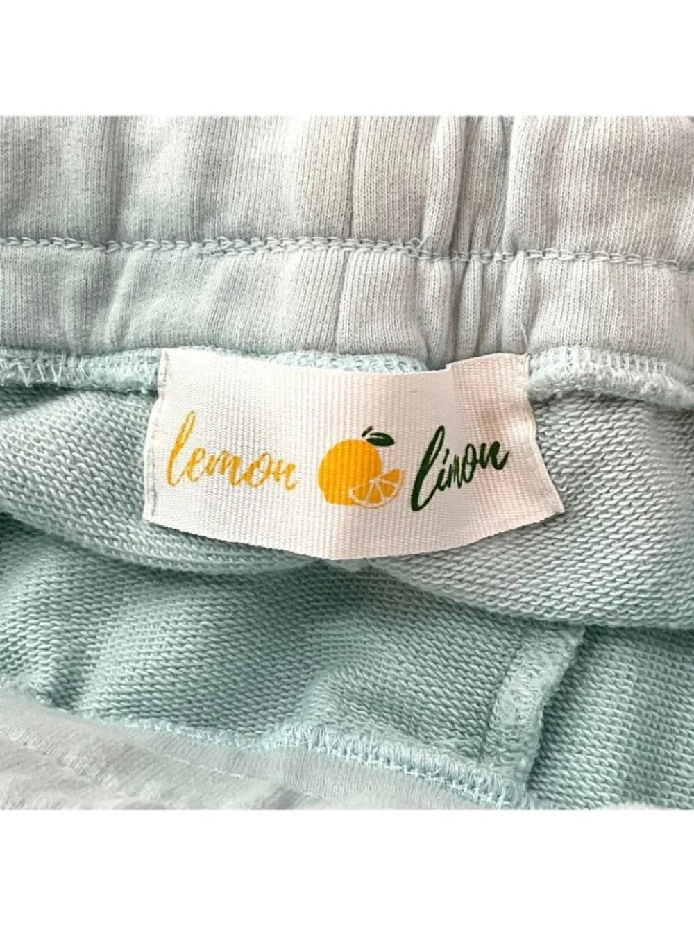Lemon Limon Ice Melt Jogger Pants Womens Medium Green French Terry Drawstring
